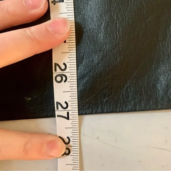 Winlit Womens Black Leather High Waisted Vintage Skirt Deadstock Size 9/10 - Picture 12 of 12